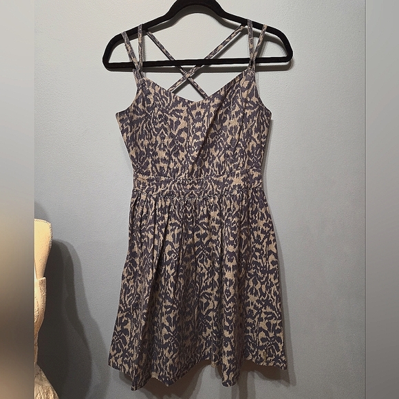 Strappy Blue Printed Dress - Picture 1 of 6